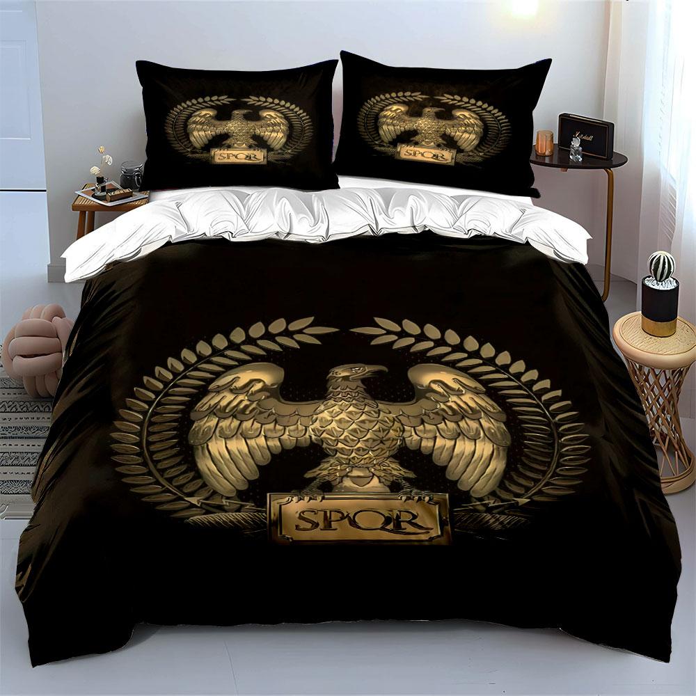 Golden eagle with laurels. Bedding sets Duvet cover sets Duvet covers Pillowcases(1 * Duvet Cover 2 * Pillowcases without duvet insert)