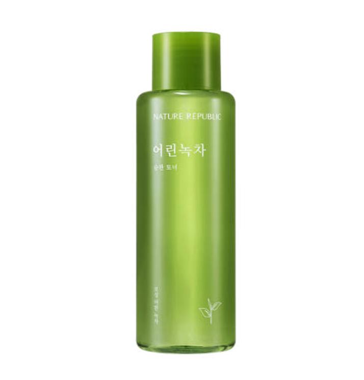 Nature Republic Мягкий тонер с зеленым чаем – 155 мл | Корейский успокаивающий тонер для чувствительной кожи