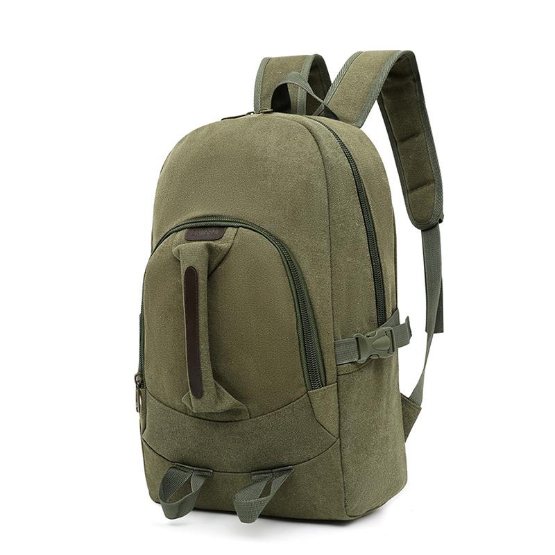 Vintage Casual Men Canvas Backpack College Student School Bags Large-Capacity Durable Out Cycling Hiking Camping Travel Rucksack