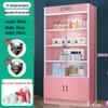 Lockable Glass Display Cabinet for Cosmetics, Gifts, and Wine - Ideal for Beauty Salons and Product Showcases.