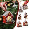 Christmas Wooden Luminous House Pendant - Christmas Wooden House Decoration - Christmas Small House Decoration Pendant Decoration