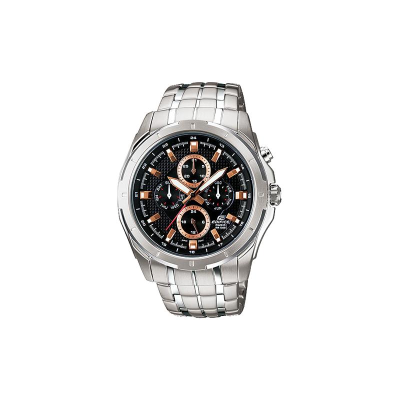 Casio EDIFICE 100м Водонепроницаемость Кварцевый механизм Стальной ремешок Японские и корейские часы Мужские часы Черный циферблат EF-328D-1A5V