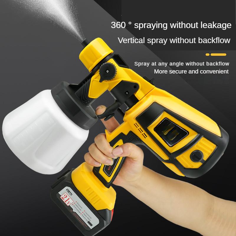 Электрический краскопульт с высокой степенью микрораспыления и эффективным рассеиванием тепла. Оборудование для распыления краски. Конструкция без обратного потока. Машина для распыления на литиевой батарее.