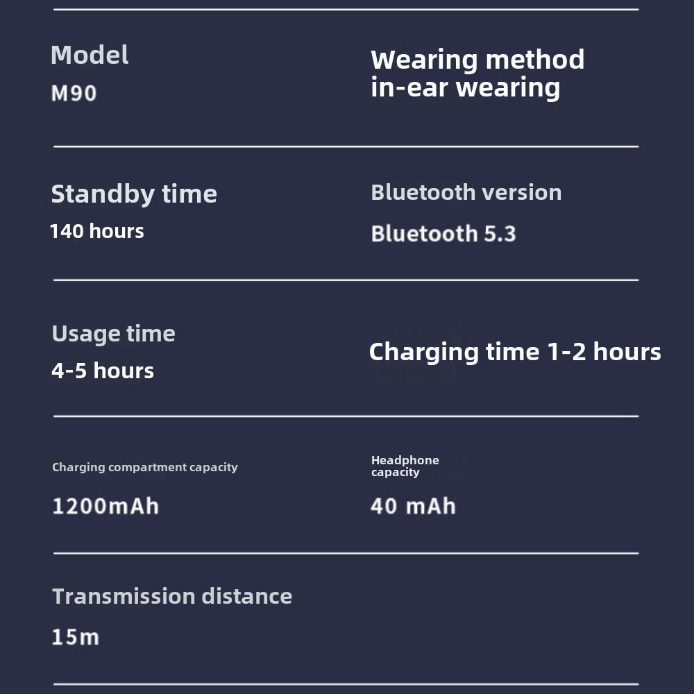 Беспроводная Bluetooth-гарнитура TWS5.3 с двумя наушниками, светодиодным цифровым дисплеем, музыкальная Bluetooth-гарнитура