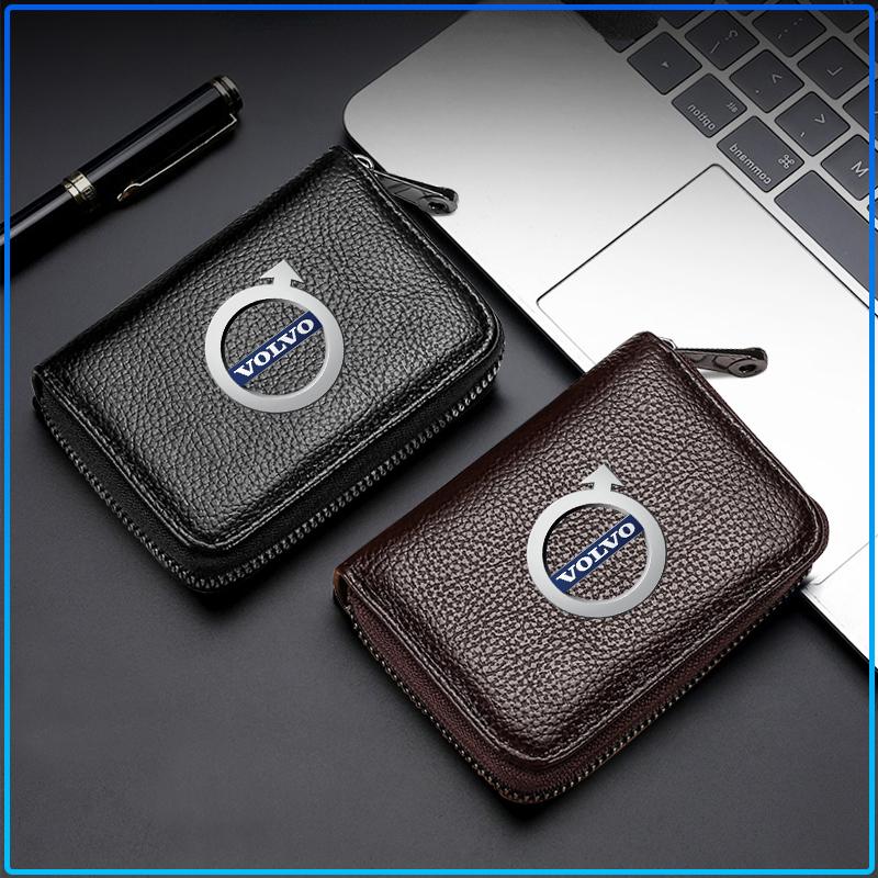 Driver License Holder Card Bag Driving ID Passport Card Wallet Sticker For Volvo 240 C70 S40 S50 S60 S70 S80 S90 V40 V50 V60 V90 XC40 XC60 XC90