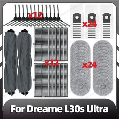 Совместимость с Dreame L30s Ultra: сменная основная боковая щетка, фильтр HEPA, насадка для швабры, пылесборник, запасные части, аксессуары