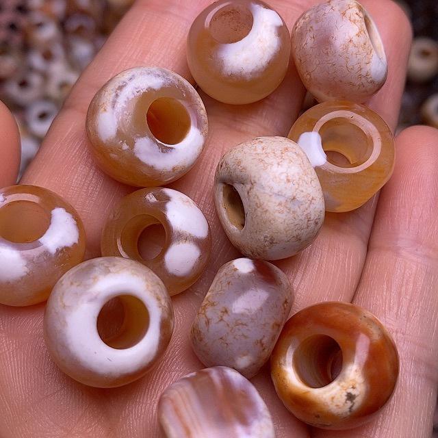 Натуральные нефритовые агатовые разделительные бусины-абаки для изготовления браслетов и подвесок своими руками