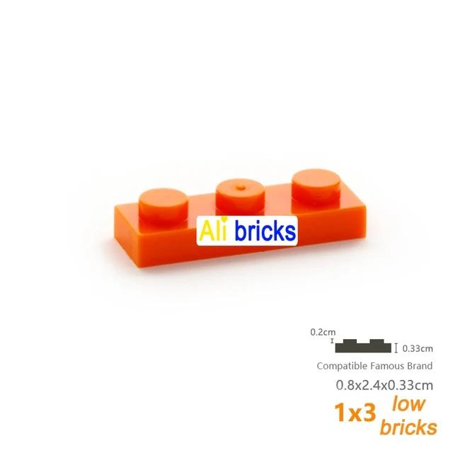 20 шт. Совместимые с MOC Детали для сборки 3623 Пластина 1x3 для деталей конструктора DIY История Образовательные Подарочные Игрушки