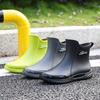 Мужские короткие резиновые сапоги, уличная одежда, досуг, кухонные нескользящие рыболовные ботинки, резиновая обувь, водонепроницаемые износостойкие ботинки