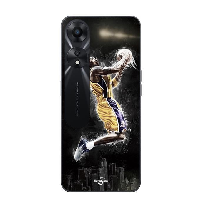 Coque pour Oppo A78 5G - MANIACASE - Basketball Kobe Bean Bryant - Noir - Souple - Sportif