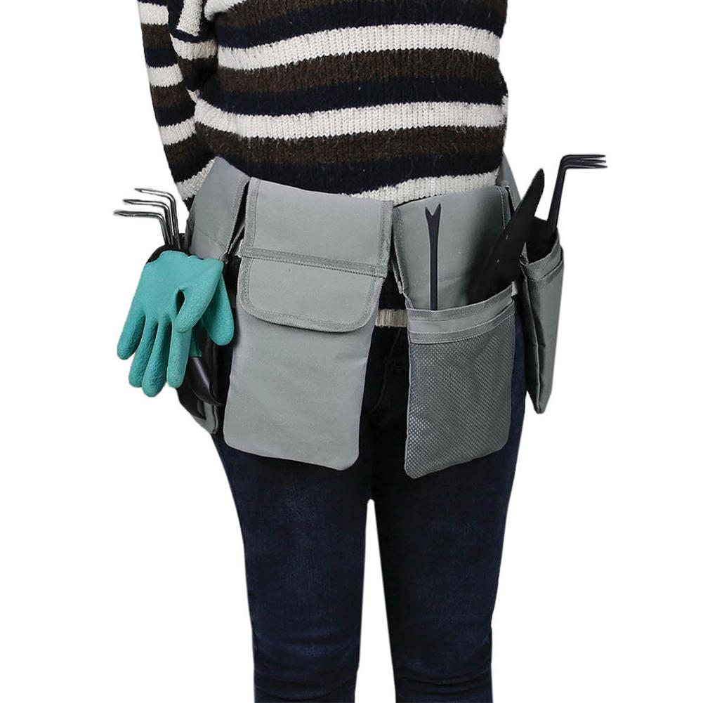 Холщовый пояс для садовых инструментов с 4 карманами, поясная сумка для инструментов, съемная поясная сумка для инструментов для женщин и мужчин, инструмент для электрика, сантехнический инструмент