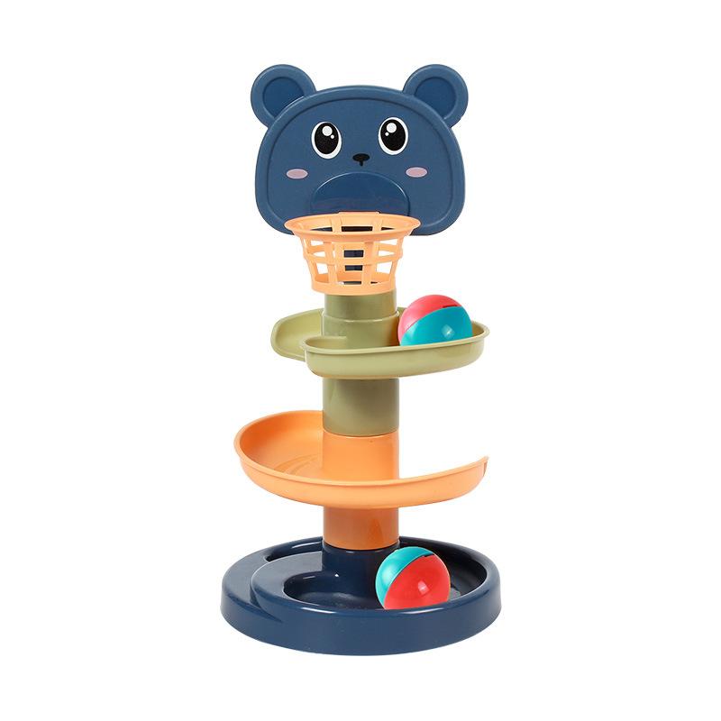 Стрельба, укладка, веселье, поворот, детская забавная дорожка, скользящая башня с мячом, детское образование, раннее образование, катящаяся игрушка с мячом