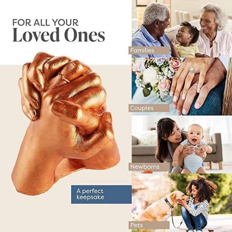 Couple Hand Mold Set, Plaster Hand Mold Casting Set for Holiday Events, Weddings, Couple Gifts