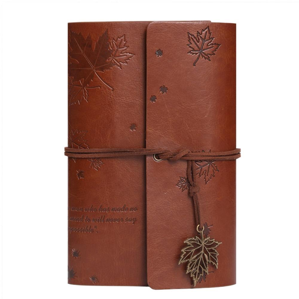 A6 Travelers Vintage Notebook PU Leather Retro Spiral Notebook Writing Supplies  Journal Diary