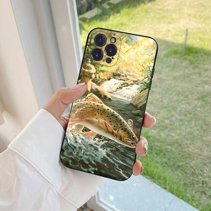 Чехол для телефона с изображением рыбалки для iPhone 6, 7, 8 Plus 11, 12, 13, 14 Pro SE 2020 MAX Mini X XS XR, задняя крышка