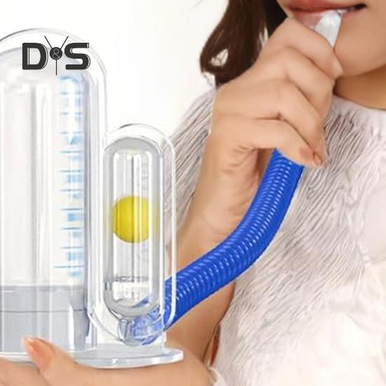 Спирометр Incentive Spirometer 5000ML Измерение объема с индикатором скорости потока Тренажер для глубокого дыхания для студентов, детей, взрослых, пожилых людей Устройство для тренировки легких