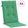 vidaXL Gartenstuhlauflagen für Hochlehner 4 Stk. Grün 120x50x3cm Stoff