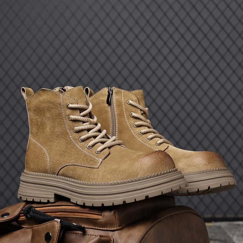 Ретро Новые Высокие Кеды Замшевая Кожа Новое Поступление Ботинки Челси Мужская Мода Ботильоны Мужские Повседневные Британский Стиль Короткие Ботинки