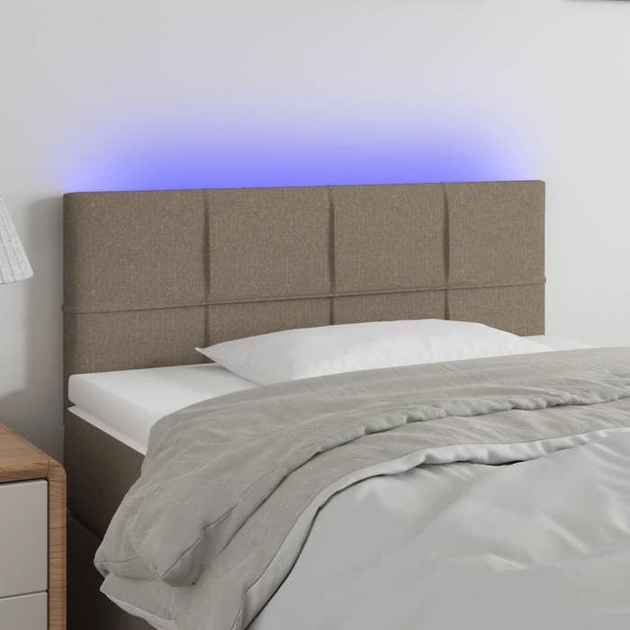 VidaXL LED Headboard Bedroom Furniture Single Bed Accessory Headboard Interior Taupe 3121606