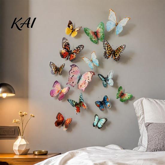 Butterfly Crafts for Events 36Pcs 3D Wall Stickers, Realistic PVC Decals, Removable Decals Art Decor Home Bedroom Living Room Wedding Party