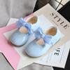 Children's Candy Color Small Shoes Soft Soles Spring New Korean Version Big Bow Little Child Princess Shoes Shoes