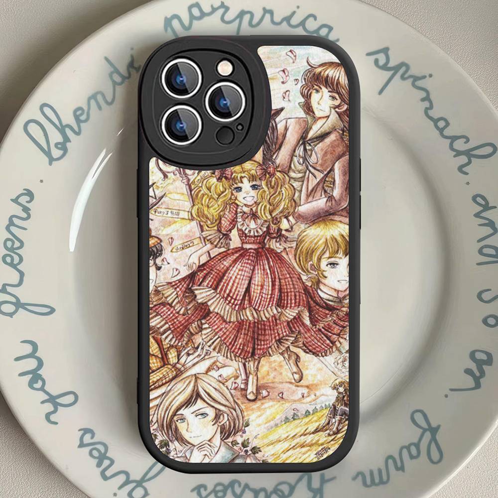 Чехол для телефона 'Manga Candy' для IPhone 16 15 14 13 12 11 Pro Max Plus Кожаный Мягкий Чехол