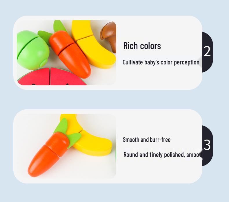 Детская деревянная игрушка для резки фруктов Zhiqu для раннего развития и ролевых игр