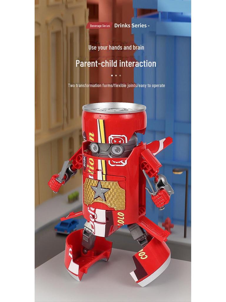 Игрушка-трансформер «Робот из банки для напитков» для детей 3-6 лет: Издание King Kong Coke
