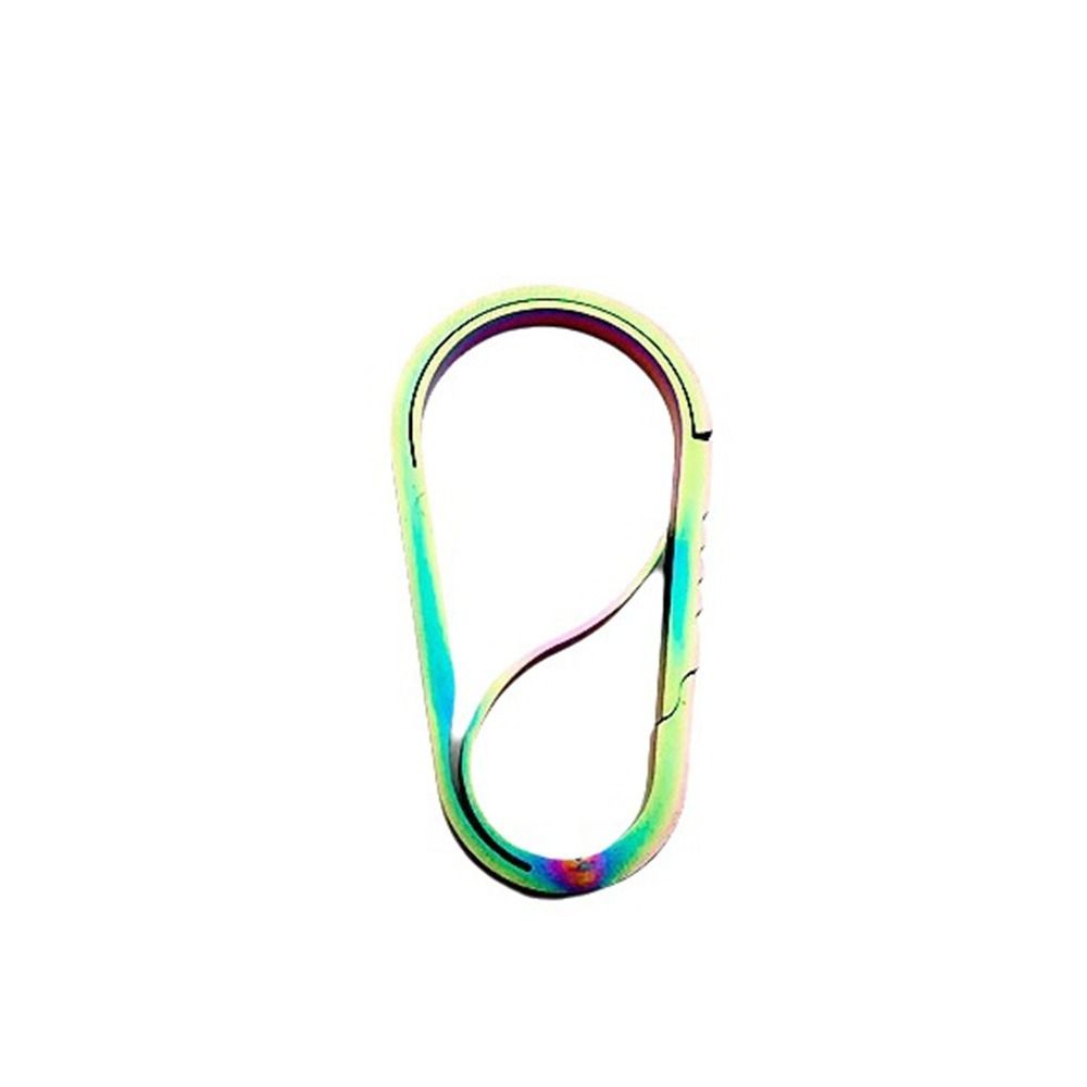 Titanium Material Titanium Key Carabiner Spring Loaded EDC Keychain for Daily Carry