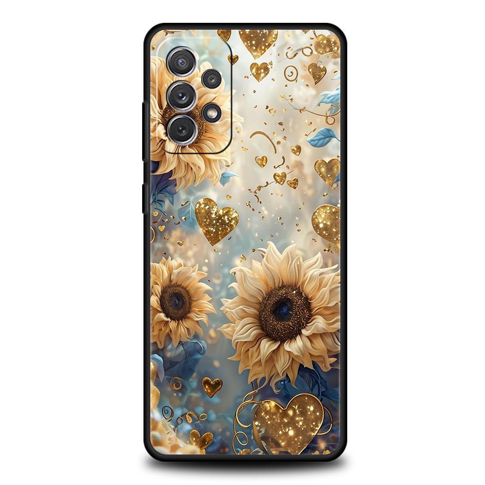 Чехол для телефона с цветочным узором для Samsung Galaxy A17 A07 A55 A35 A25 A15 A05s A33 5G A31 A23 A21s A13 A41 A73 A53 A51 A71 A03s