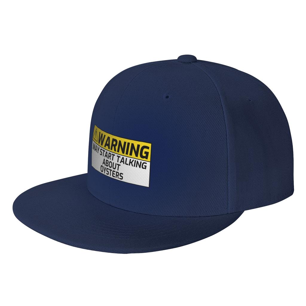 Fashion Warning May Spontaneously Start Talking About Oysters Flat Brim Sun Hat  Easy To Clean Baseball Caps