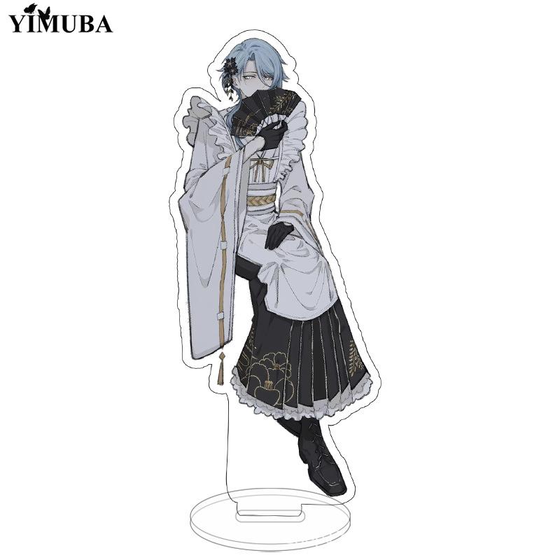 Креативная аниме-фигурка горничной Genshin, ударная подставка, модель, брелок для ключей Venti Xiao Scaramouche Cyno Diluc Dainsleif, вывеска на столе