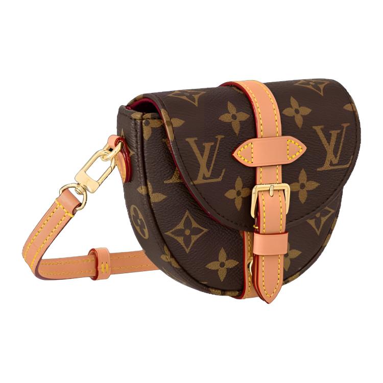 Louis Vuitton Мини Женская Сумка-седло из каниваса с монограммой и съемным плечевым ремнем Коричневая M46643