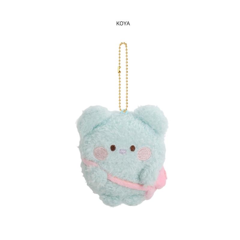 BT21 Character Minini Doll Keyring PONPON-ENJOY Plush, Authentic Official Goods, KPOP, KBeauty, Free Samples