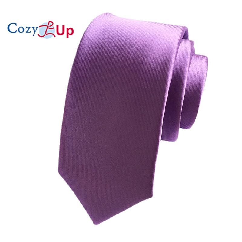 Cozy Up Solid Color Tie Men Thin and Narrow Version Formal Dress Business Wedding 148x6x3.5cm