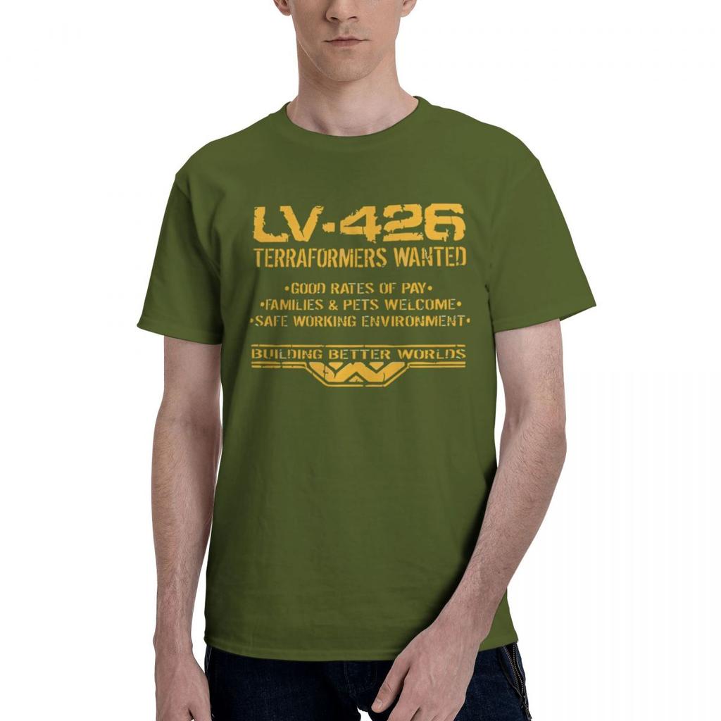 LV426 Терраформеры 100% Хлопок Повседневный Дышащий Удобный Мужская Футбольная Форма 2025 Мужская Футболка