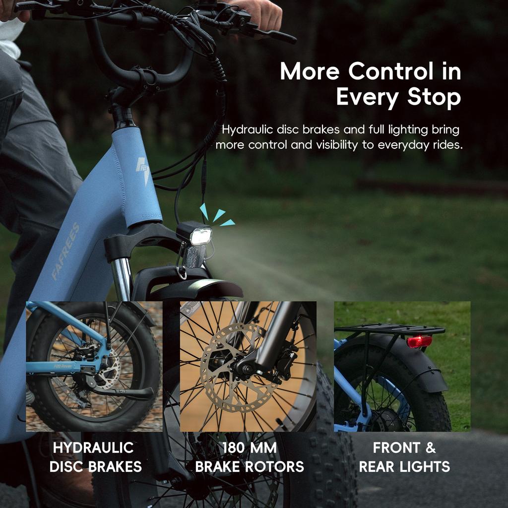 FAFREES F20 Rover 250W 48V 20Ah Compact Fat Tire E-Bike, 75-100km Range, Hydraulic Disc Brakes, 7-Speed, Removable Battery, Step-Through Utility Ebike