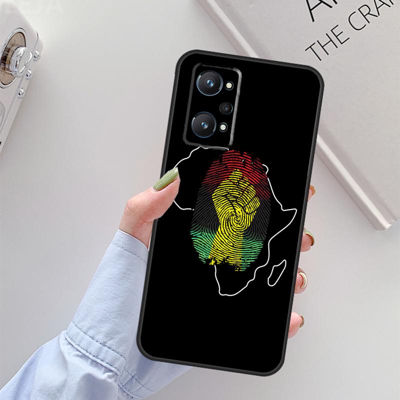 Карта Африки Геогра Для Realme C61 C75 C55 C51 C21Y C25S C67 C53 13 12 10 11 14 Pro Plus GT 6T 6 5 GT7 Pro Чехол