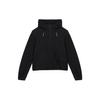 Solid Color Pocket Half Zip Hoodie Women Hoodies Black DV8239-010