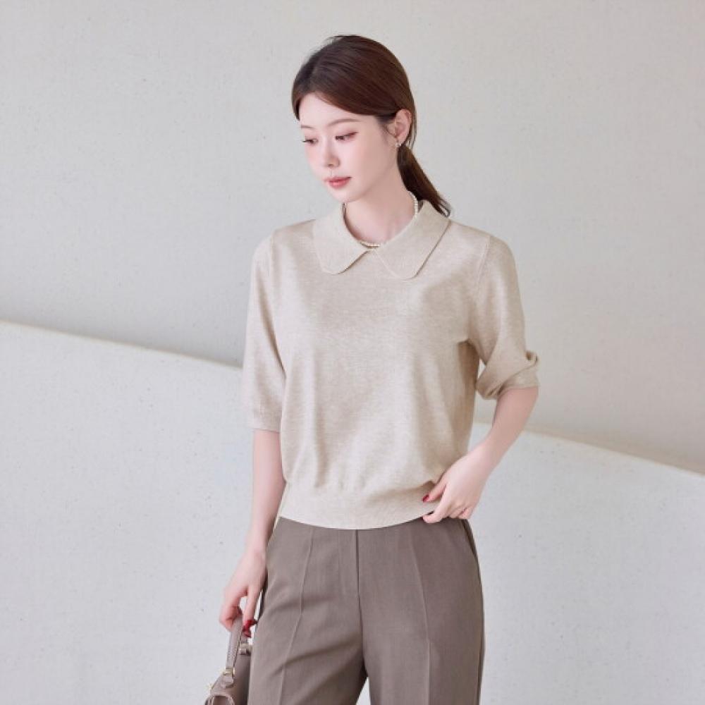 MorriS Coming Home Women S Round Collar baSic 5 Sleeve Knit M2608kn127c