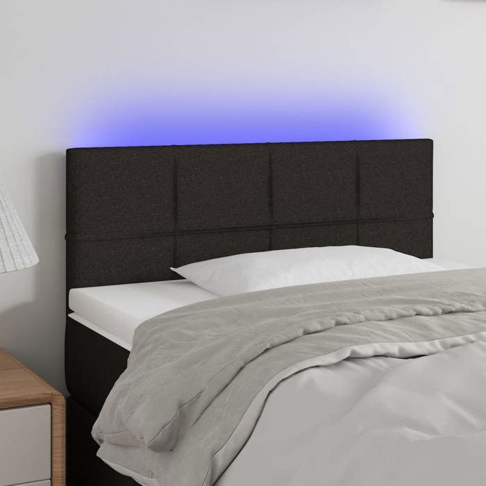 VidaXL LED Headboard Bedroom Furniture Single Bed Accessory Headboard Interior Black 3121604