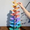 Marble Run Sound Tree Toy Children Wooden Fine Motor Skills Tree with 10 Balls Toddlers Boys Girls Educational Musical Tree Toy