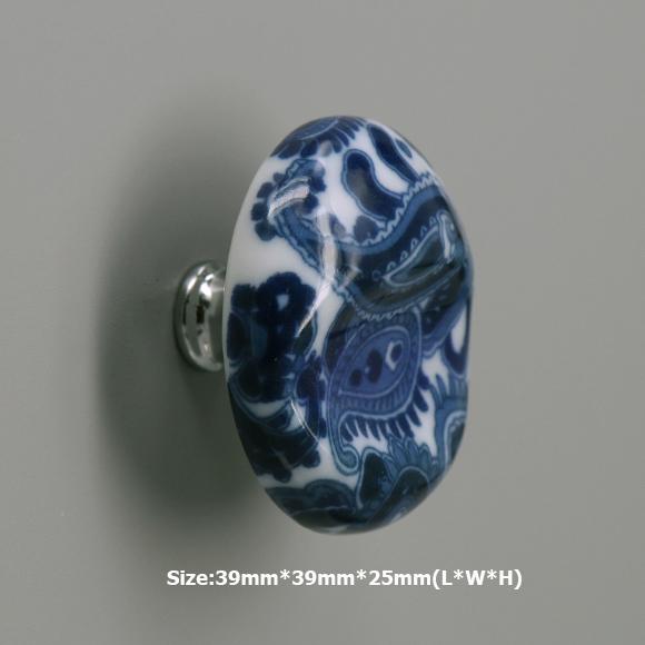 Cute Countryside Ceramic Furniture Knobs Decorative Cabinet Cupboard Pull Handles Nursery Kitchen Drawer Knob