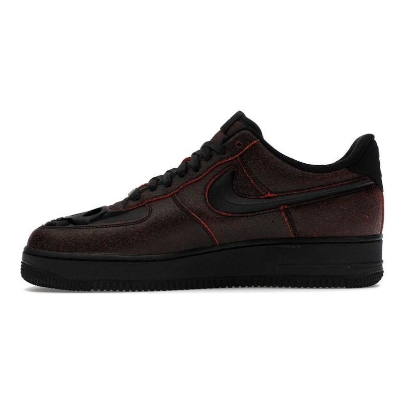 Nike Кроссовки Air Force 1 Low Halloween Skull Unisex красные, черные, малиновые HV2016-001