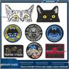 Мультяшная вышитая нашивка «Кот-летучая мышь»: Тактический шеврон на липучке