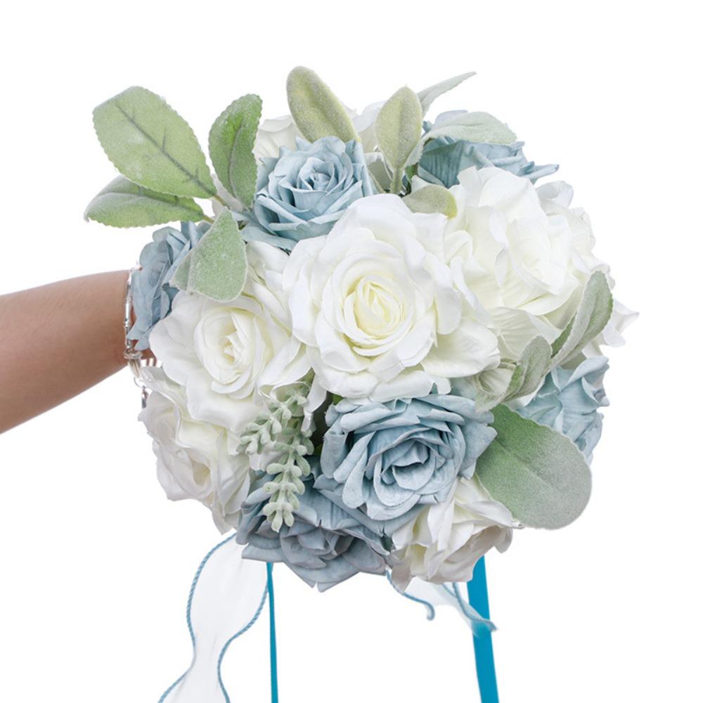 Wedding Bouquets Bridal Bouquet for Bride Wedding Bouquets for Bride Silk Round Artificial Wedding Flowers Bouquets
