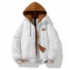 Осенне-зимняя мужская парка с капюшоном, мужская хлопковая куртка из двух предметов, повседневное утепленное ветрозащитное теплое пальто