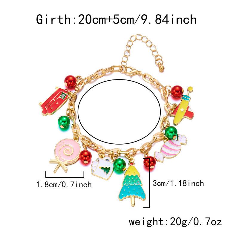 1 шт. Рождественский милый браслет Рождественские элементы Подвеска браслет Санта-Клаус Ручное украшение Праздничный фестиваль