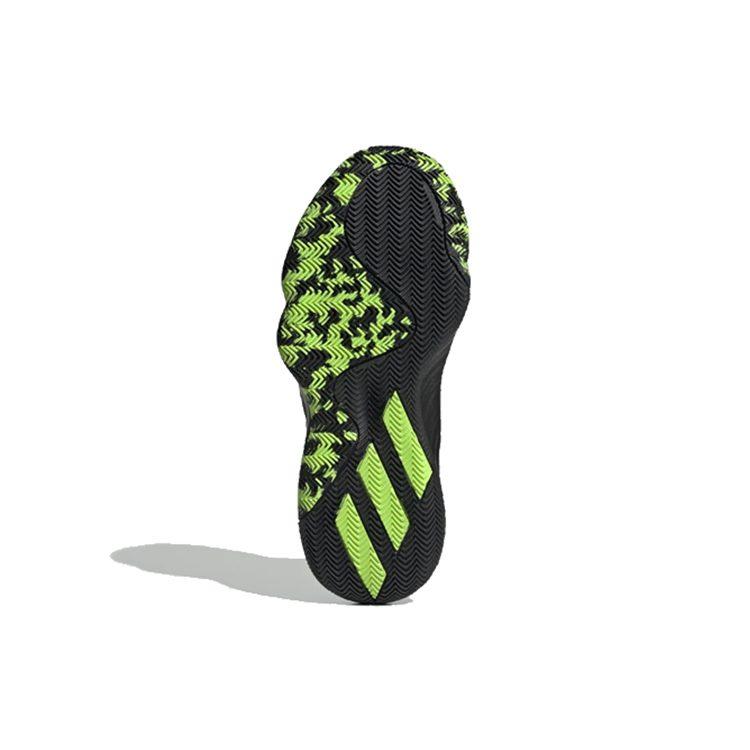 adidas ДОН. Номер 1 J Нескользящие Легкие Низкие Детские Баскетбольные Кроссовки Черно-Зеленые Подростковые EF2933