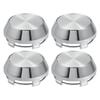 4x For Wheel Center Cap Universal Rim Chrome Hub Cap 60mm No Logo Silver Base